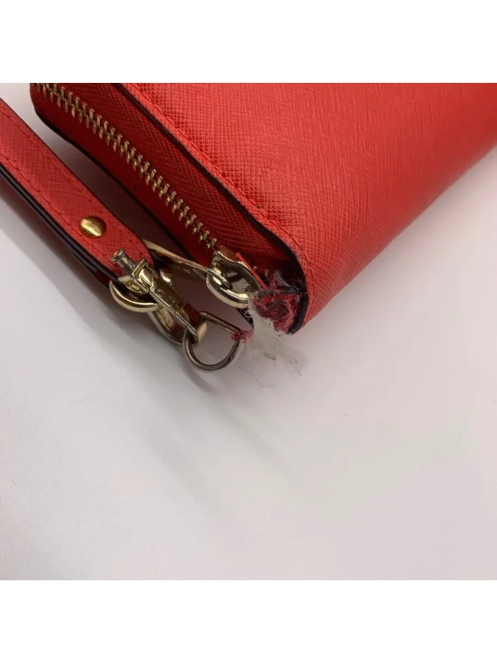 Michael Kors Coral Saffiano Leather Work Tote And Wallet